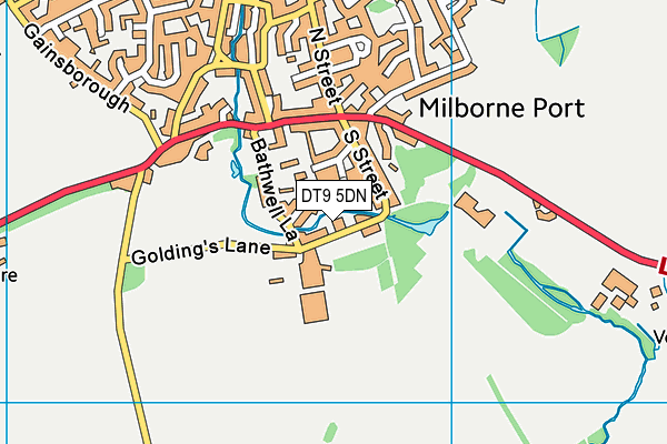 DT9 5DN map - OS VectorMap District (Ordnance Survey)