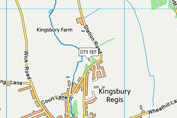 DT9 5EF map - OS VectorMap District (Ordnance Survey)