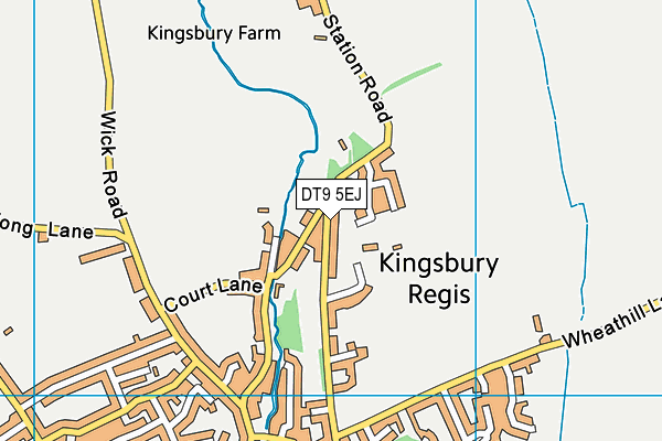 DT9 5EJ map - OS VectorMap District (Ordnance Survey)