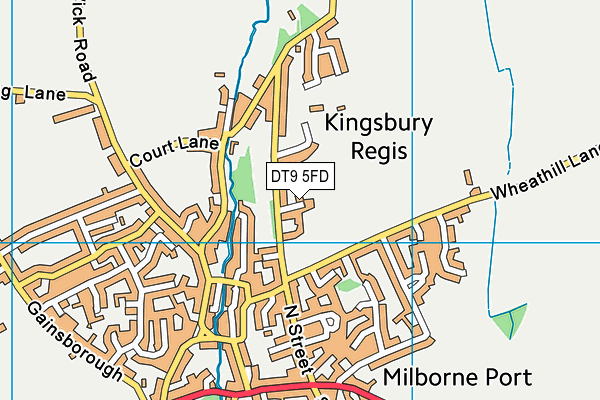 DT9 5FD map - OS VectorMap District (Ordnance Survey)