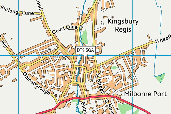 DT9 5GA map - OS VectorMap District (Ordnance Survey)