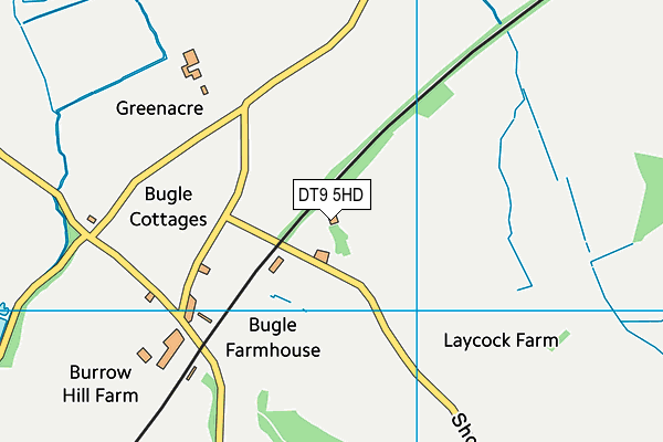 DT9 5HD map - OS VectorMap District (Ordnance Survey)