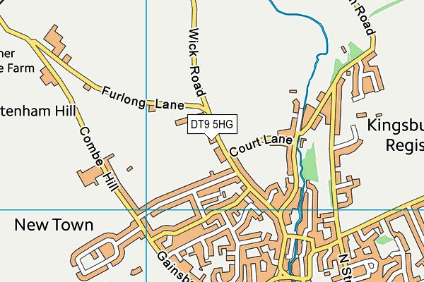 DT9 5HG map - OS VectorMap District (Ordnance Survey)