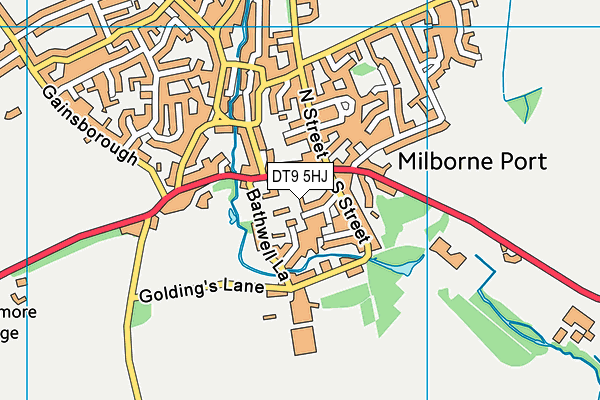 DT9 5HJ map - OS VectorMap District (Ordnance Survey)