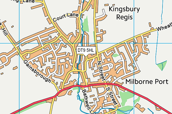 DT9 5HL map - OS VectorMap District (Ordnance Survey)