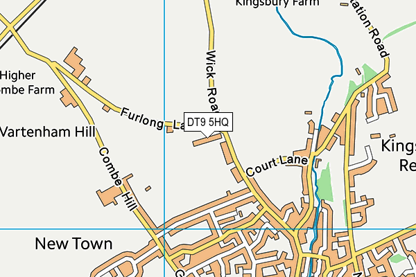 DT9 5HQ map - OS VectorMap District (Ordnance Survey)