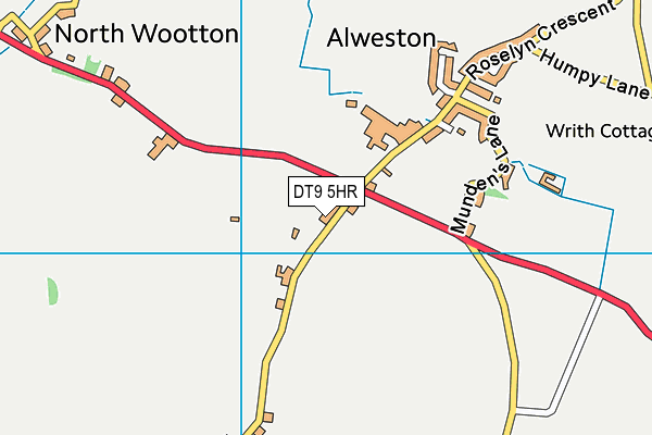 Folke Golf Centre map (DT9 5HR) - OS VectorMap District (Ordnance Survey)