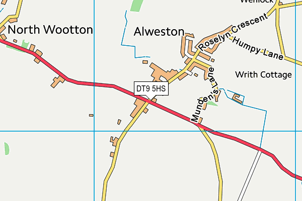 DT9 5HS map - OS VectorMap District (Ordnance Survey)