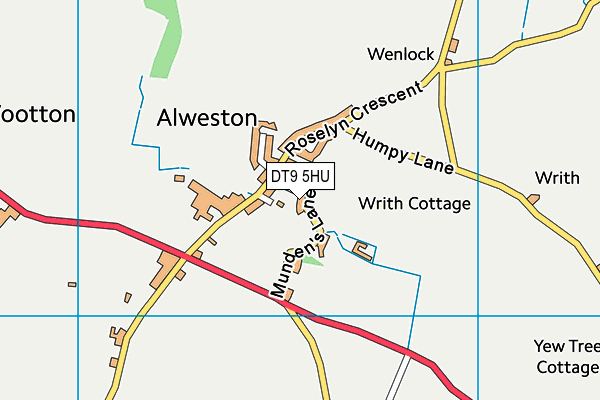 DT9 5HU map - OS VectorMap District (Ordnance Survey)