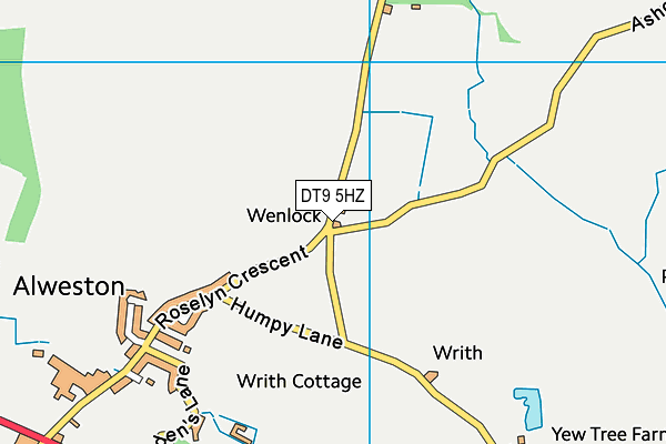 DT9 5HZ map - OS VectorMap District (Ordnance Survey)