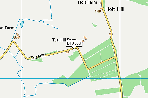 DT9 5JG map - OS VectorMap District (Ordnance Survey)