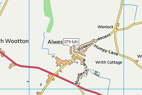 DT9 5JH map - OS VectorMap District (Ordnance Survey)