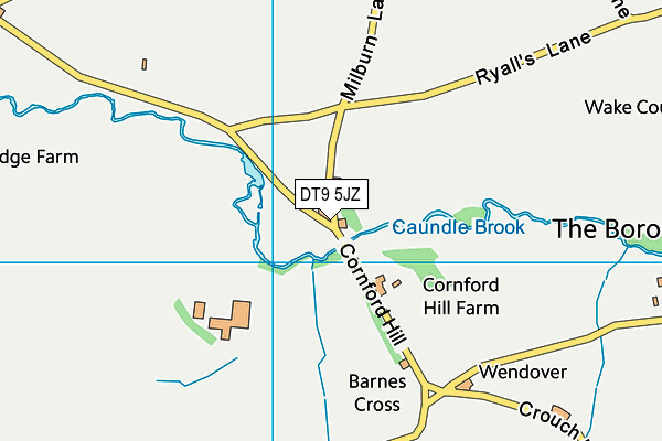 DT9 5JZ map - OS VectorMap District (Ordnance Survey)