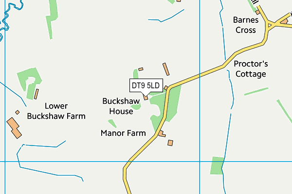 DT9 5LD map - OS VectorMap District (Ordnance Survey)