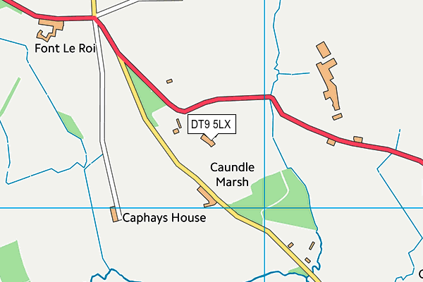 DT9 5LX map - OS VectorMap District (Ordnance Survey)