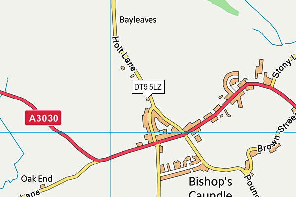 DT9 5LZ map - OS VectorMap District (Ordnance Survey)