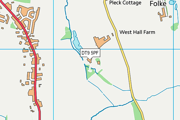 DT9 5PF map - OS VectorMap District (Ordnance Survey)