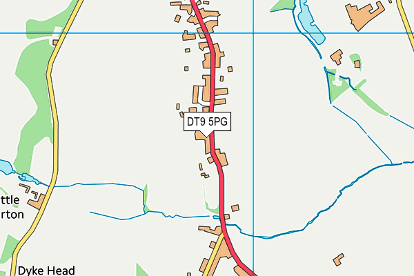 DT9 5PG map - OS VectorMap District (Ordnance Survey)