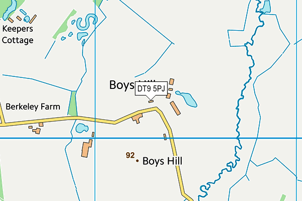 DT9 5PJ map - OS VectorMap District (Ordnance Survey)