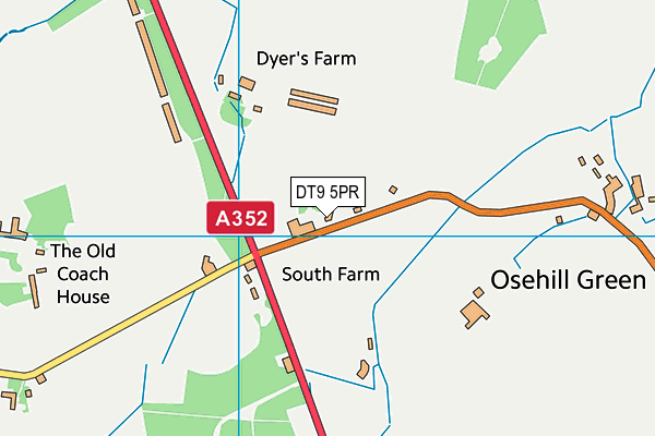 DT9 5PR map - OS VectorMap District (Ordnance Survey)