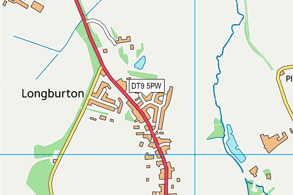 DT9 5PW map - OS VectorMap District (Ordnance Survey)