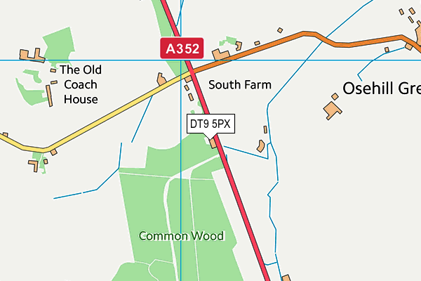 DT9 5PX map - OS VectorMap District (Ordnance Survey)