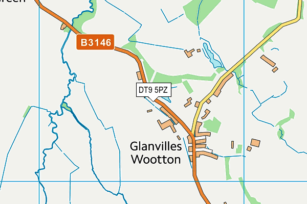 DT9 5PZ map - OS VectorMap District (Ordnance Survey)