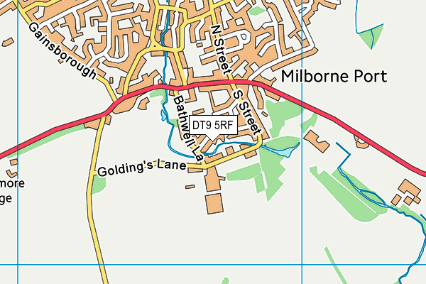 DT9 5RF map - OS VectorMap District (Ordnance Survey)