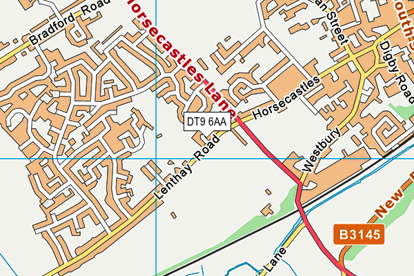 DT9 6AA map - OS VectorMap District (Ordnance Survey)