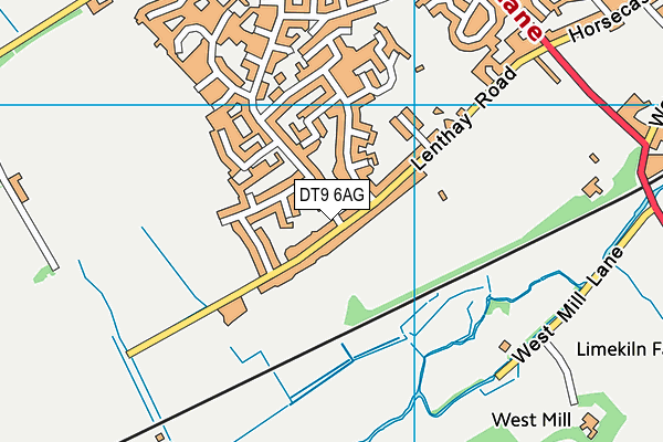 DT9 6AG map - OS VectorMap District (Ordnance Survey)
