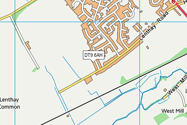 DT9 6AH map - OS VectorMap District (Ordnance Survey)