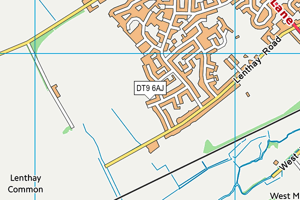 DT9 6AJ map - OS VectorMap District (Ordnance Survey)