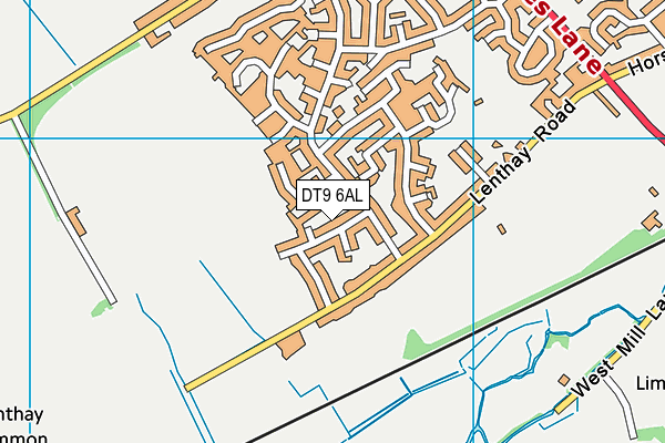 DT9 6AL map - OS VectorMap District (Ordnance Survey)