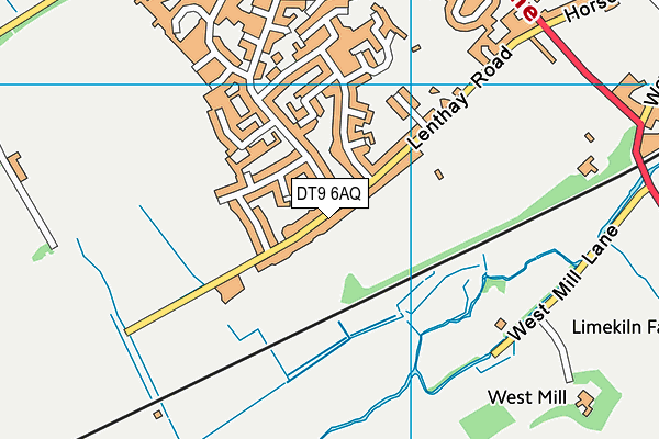 DT9 6AQ map - OS VectorMap District (Ordnance Survey)