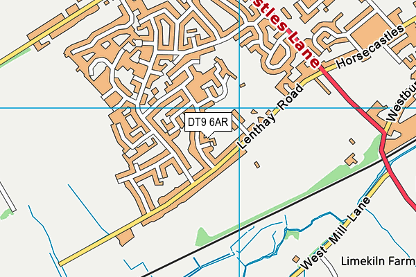 DT9 6AR map - OS VectorMap District (Ordnance Survey)