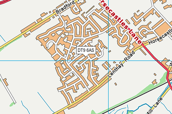 DT9 6AS map - OS VectorMap District (Ordnance Survey)