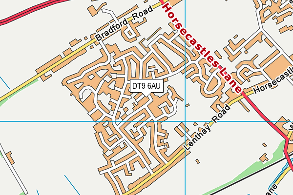 DT9 6AU map - OS VectorMap District (Ordnance Survey)