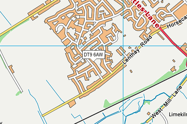 DT9 6AW map - OS VectorMap District (Ordnance Survey)