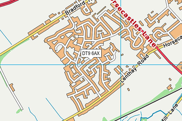 DT9 6AX map - OS VectorMap District (Ordnance Survey)