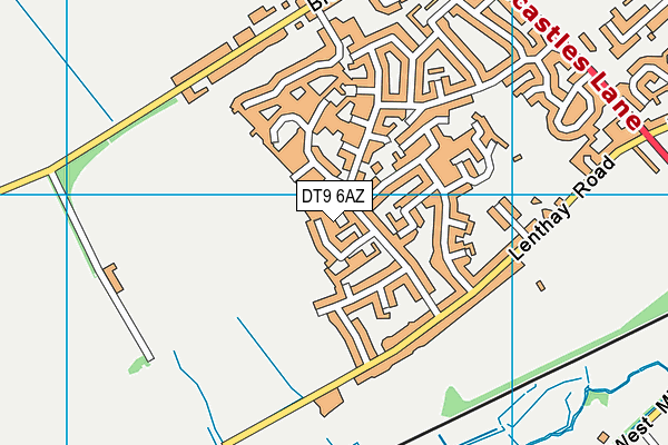 DT9 6AZ map - OS VectorMap District (Ordnance Survey)