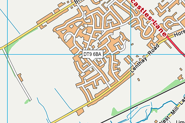 DT9 6BA map - OS VectorMap District (Ordnance Survey)