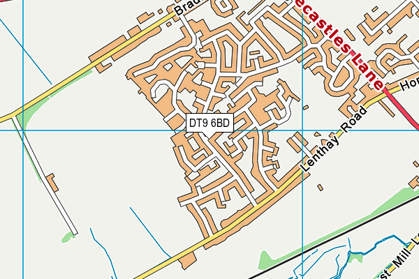 DT9 6BD map - OS VectorMap District (Ordnance Survey)