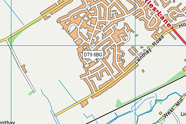 DT9 6BG map - OS VectorMap District (Ordnance Survey)