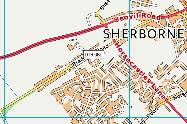 DT9 6BL map - OS VectorMap District (Ordnance Survey)