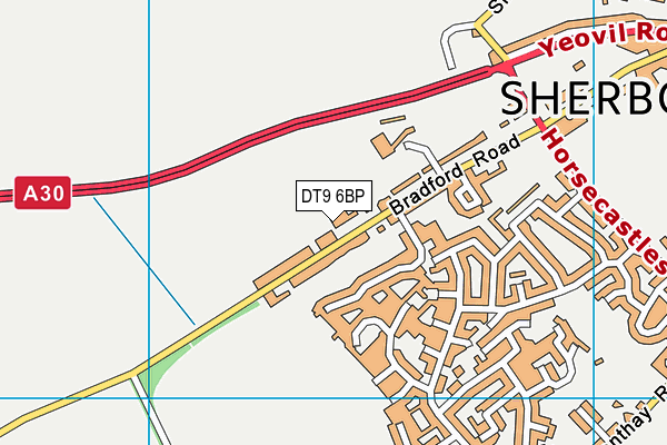 DT9 6BP map - OS VectorMap District (Ordnance Survey)