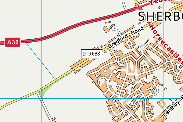 DT9 6BS map - OS VectorMap District (Ordnance Survey)