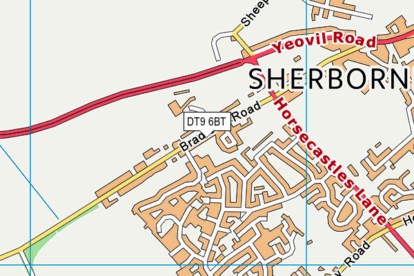 DT9 6BT map - OS VectorMap District (Ordnance Survey)