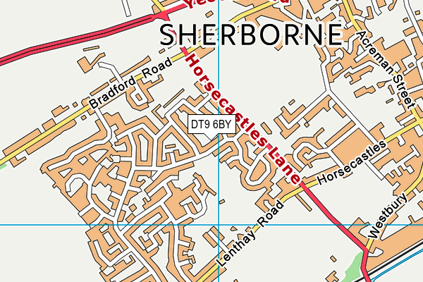 DT9 6BY map - OS VectorMap District (Ordnance Survey)