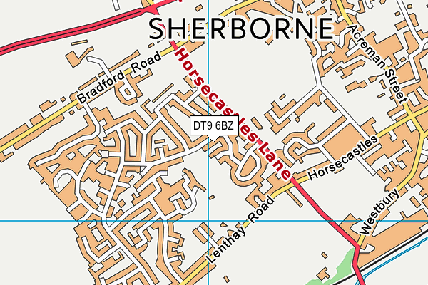 DT9 6BZ map - OS VectorMap District (Ordnance Survey)