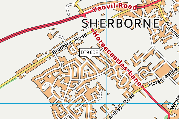 DT9 6DE map - OS VectorMap District (Ordnance Survey)